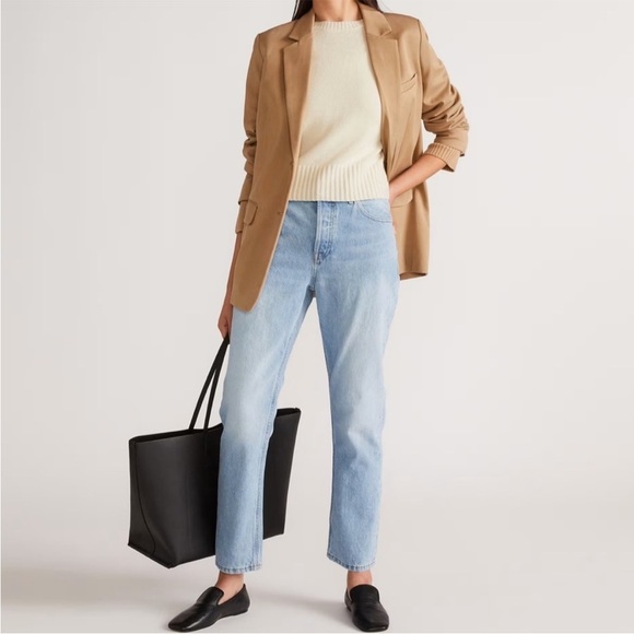 Everlane The 90's Curvy Cheeky Straight Jean Regular Vintage Sunbleached Blue - Picture 2 of 10